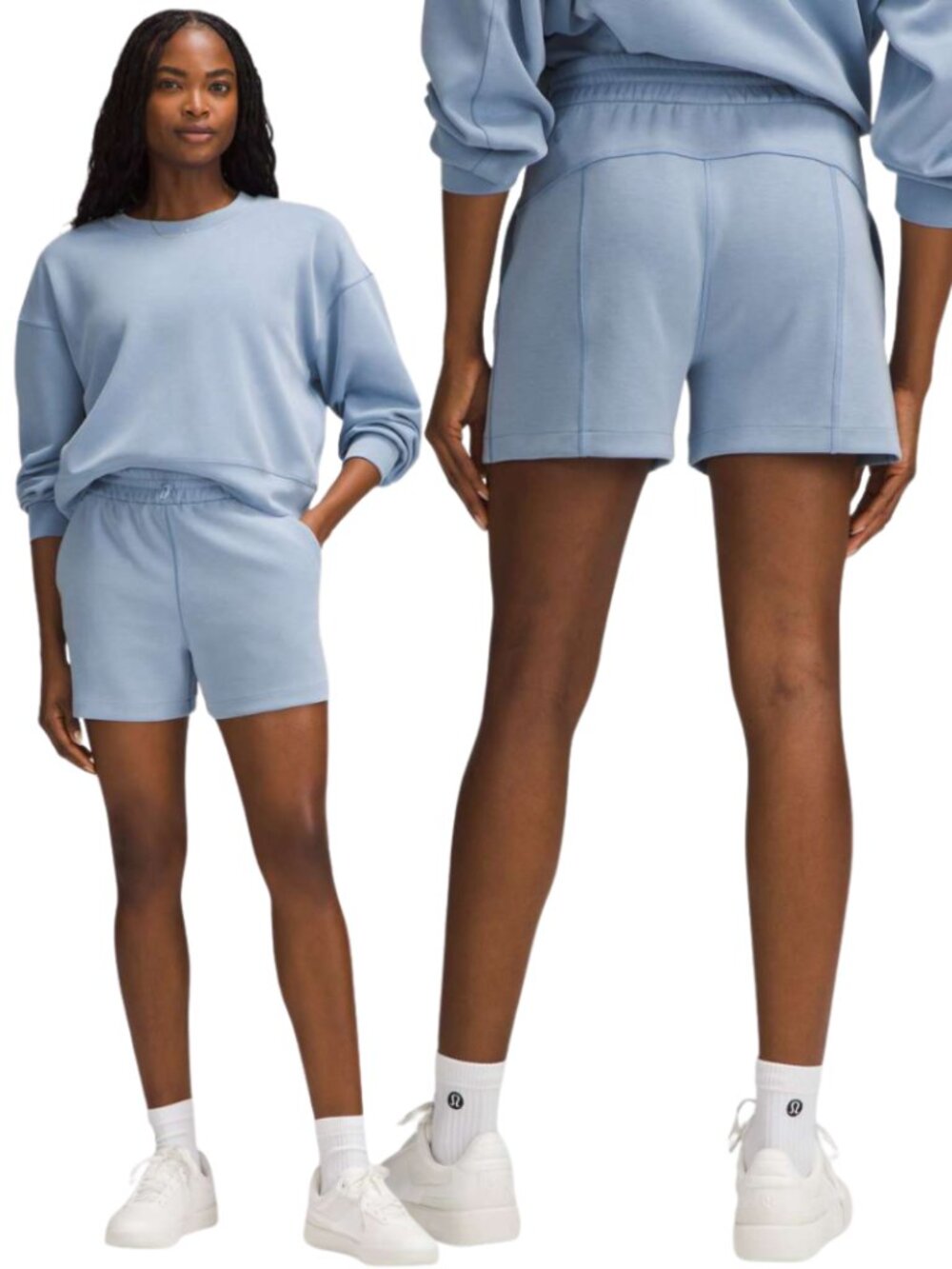 Lululemon Softstreme High-Rise Short 4" Women's 0 Blue Willow Active Lounge Gym